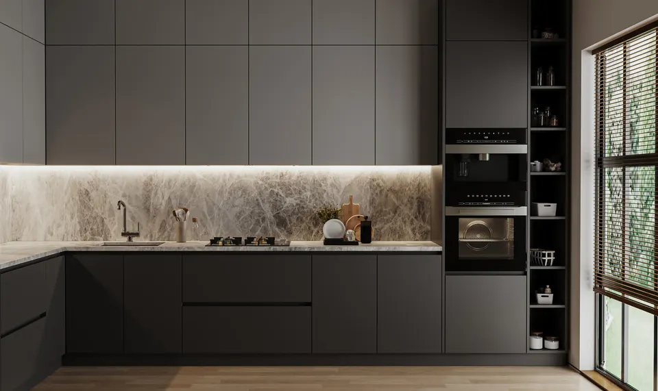 kitchen white modern